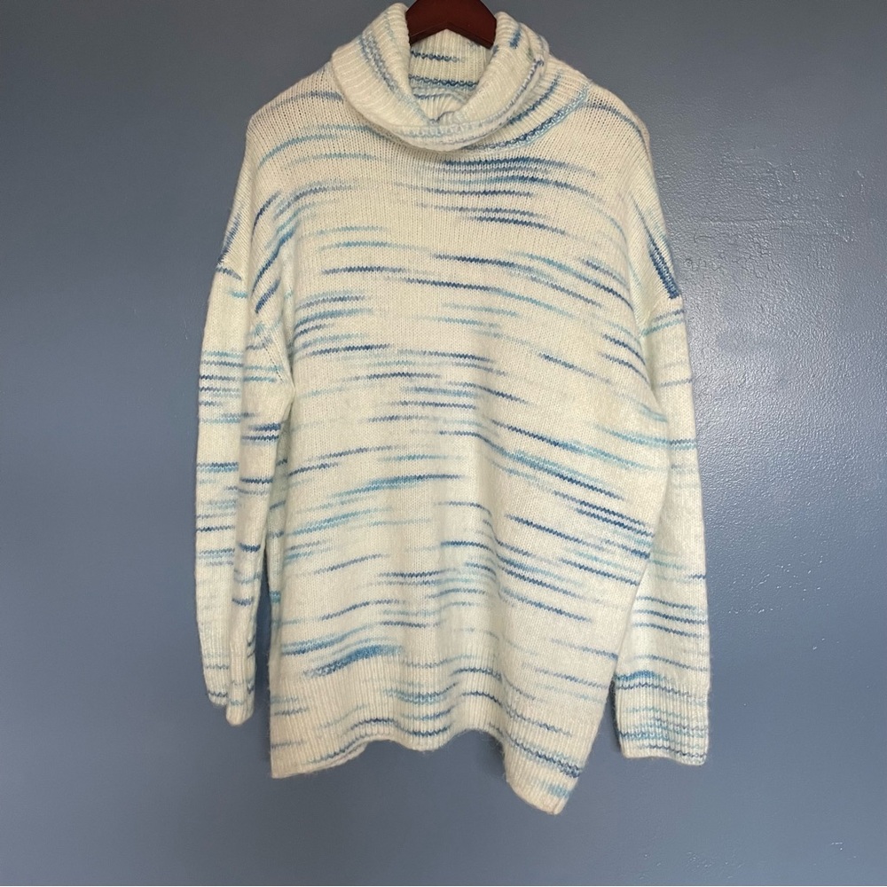 Stitches + Stripes Blue Stripes Turtleneck Pullover Sweater Dress. One size.